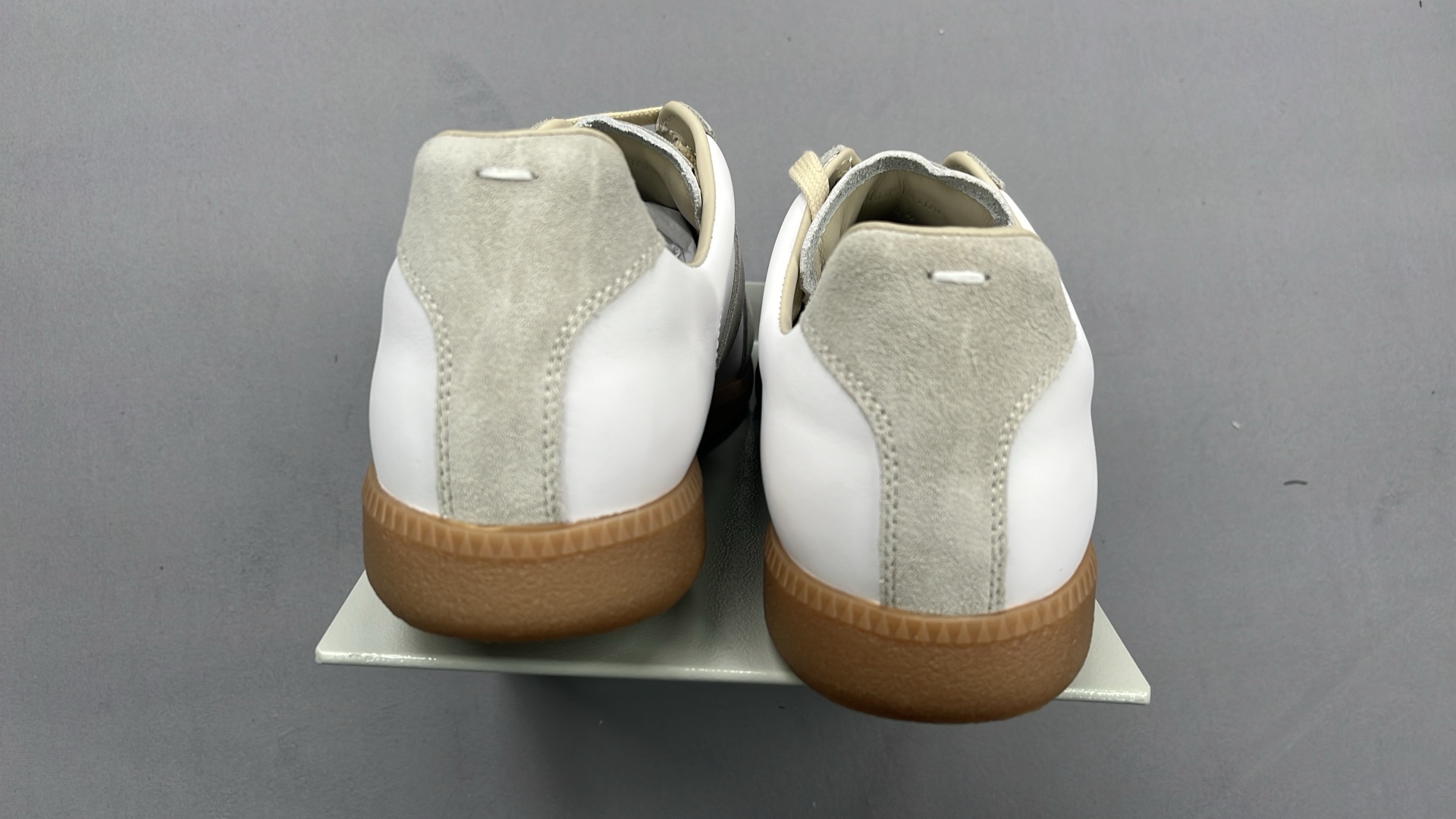 Beige Suede and Leather Sneakers for Women