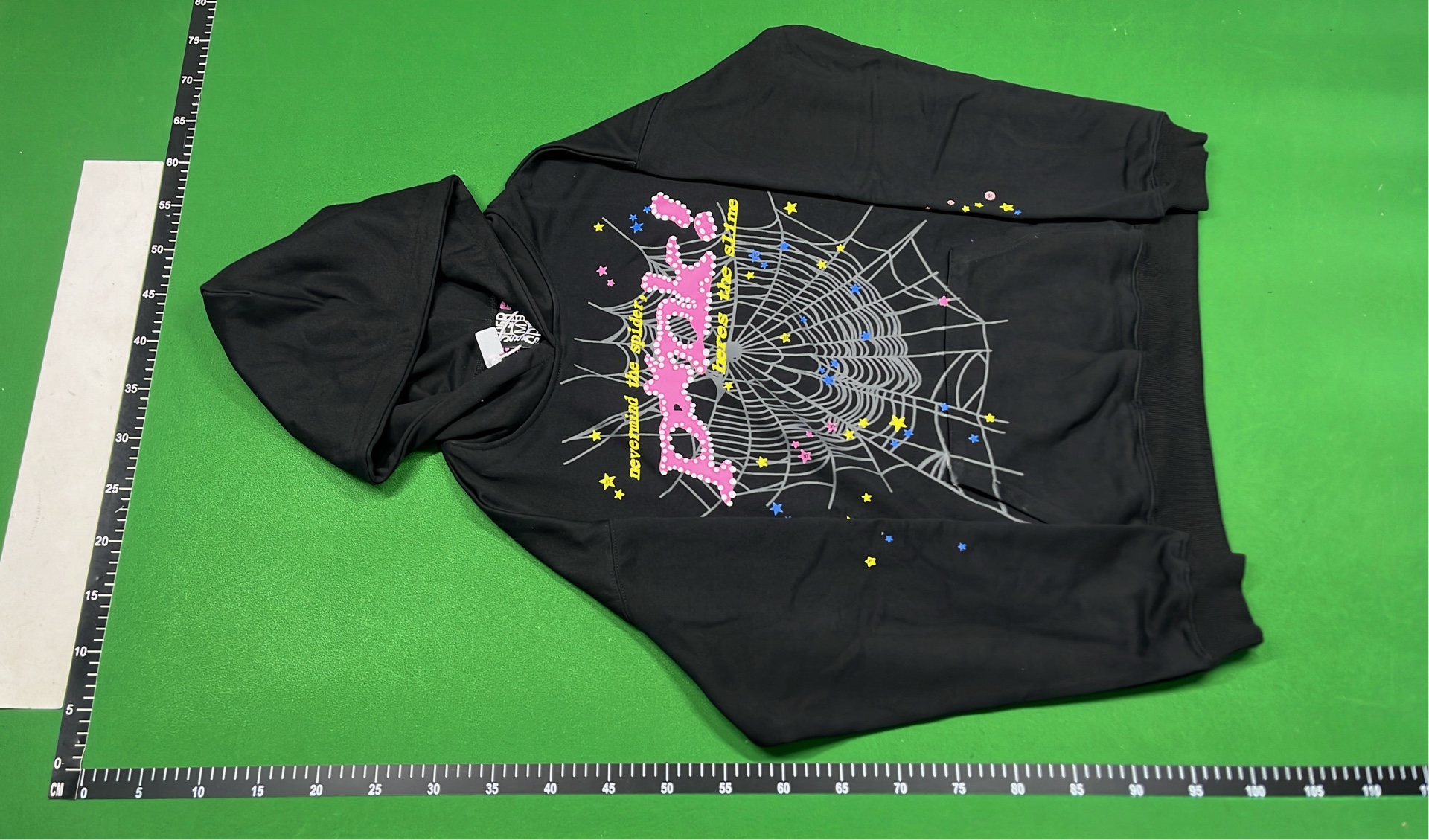 Sp5der Spider Web Hoodie - Brown with Pink Design