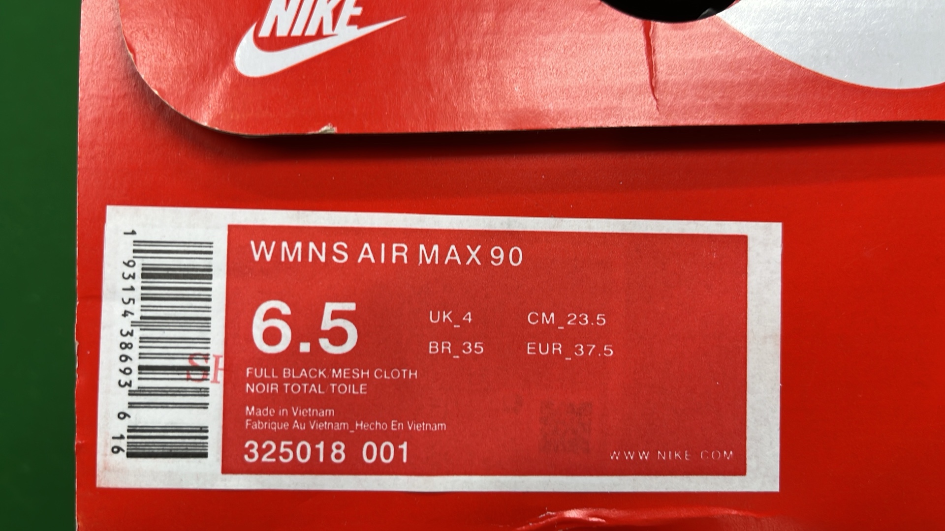 Nike Air Max 90 Black Red Grey Men's Sneakers