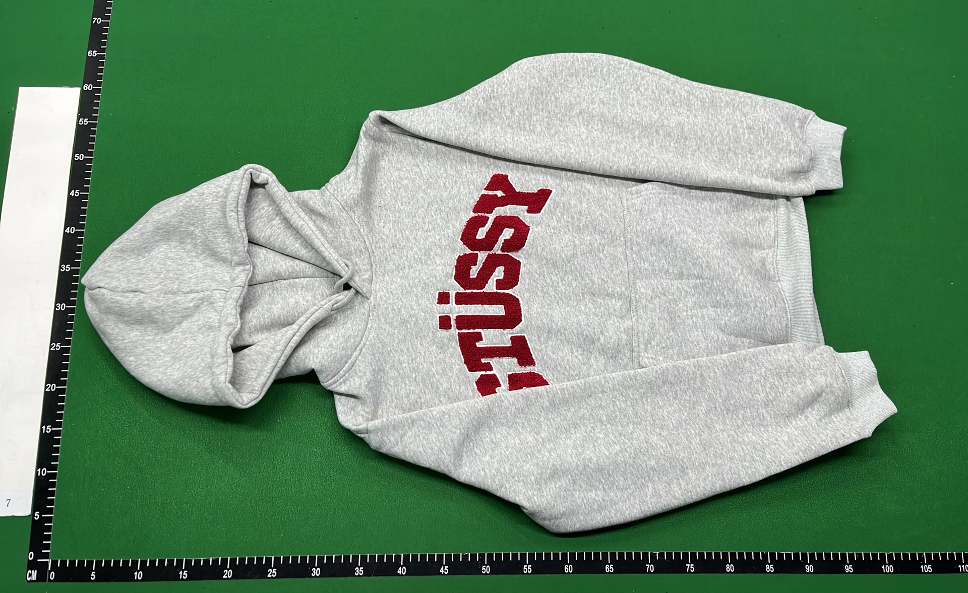 St&uuml;ssy Grey Hoodie with Red Logo