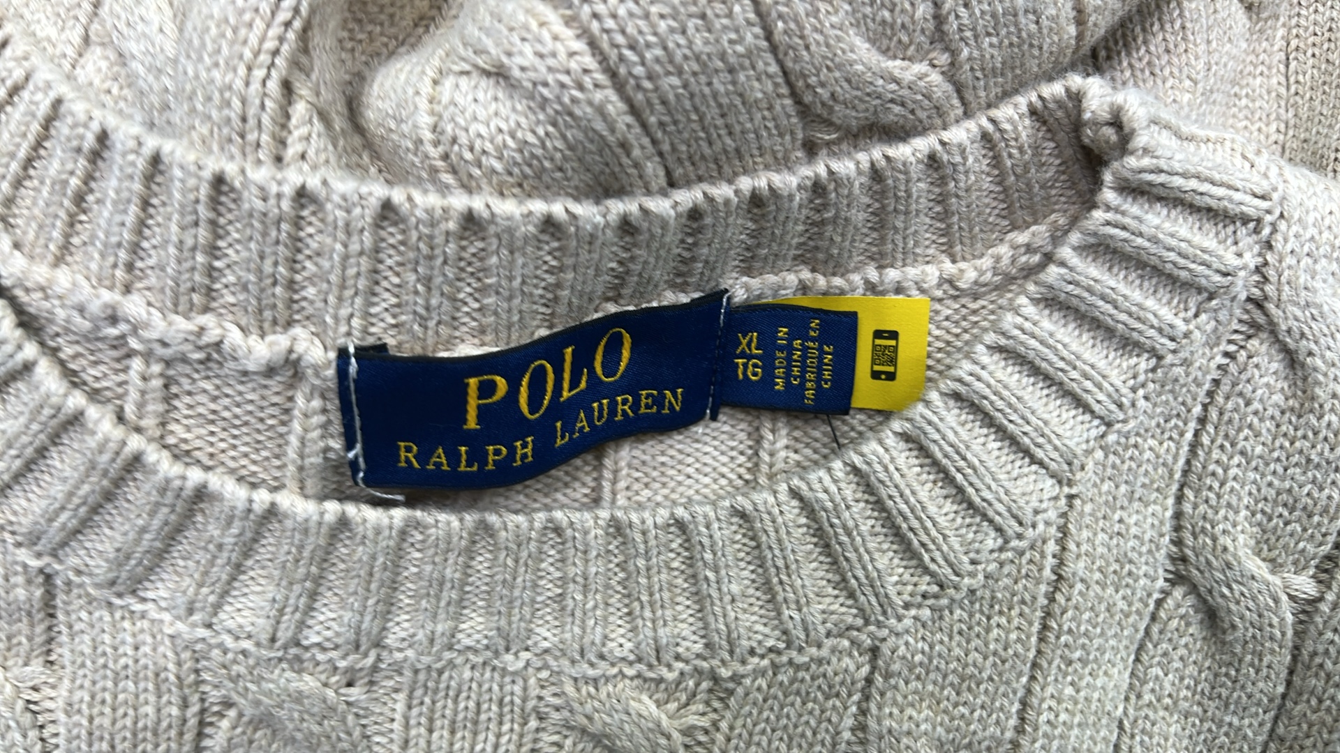 Men's Navy Cable Knit Sweater - Classic Ribbed Design