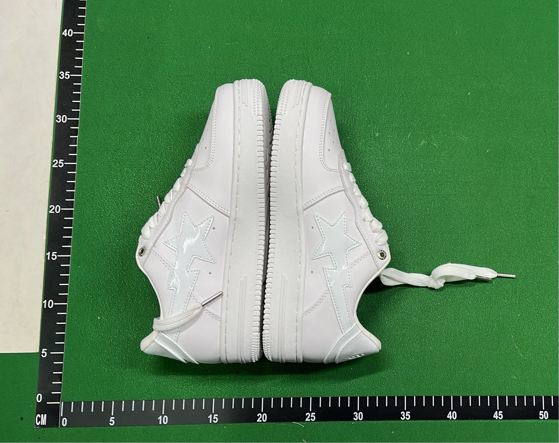 Bape Red Star Sneakers Low Top Patent Leather Men Women Shoes