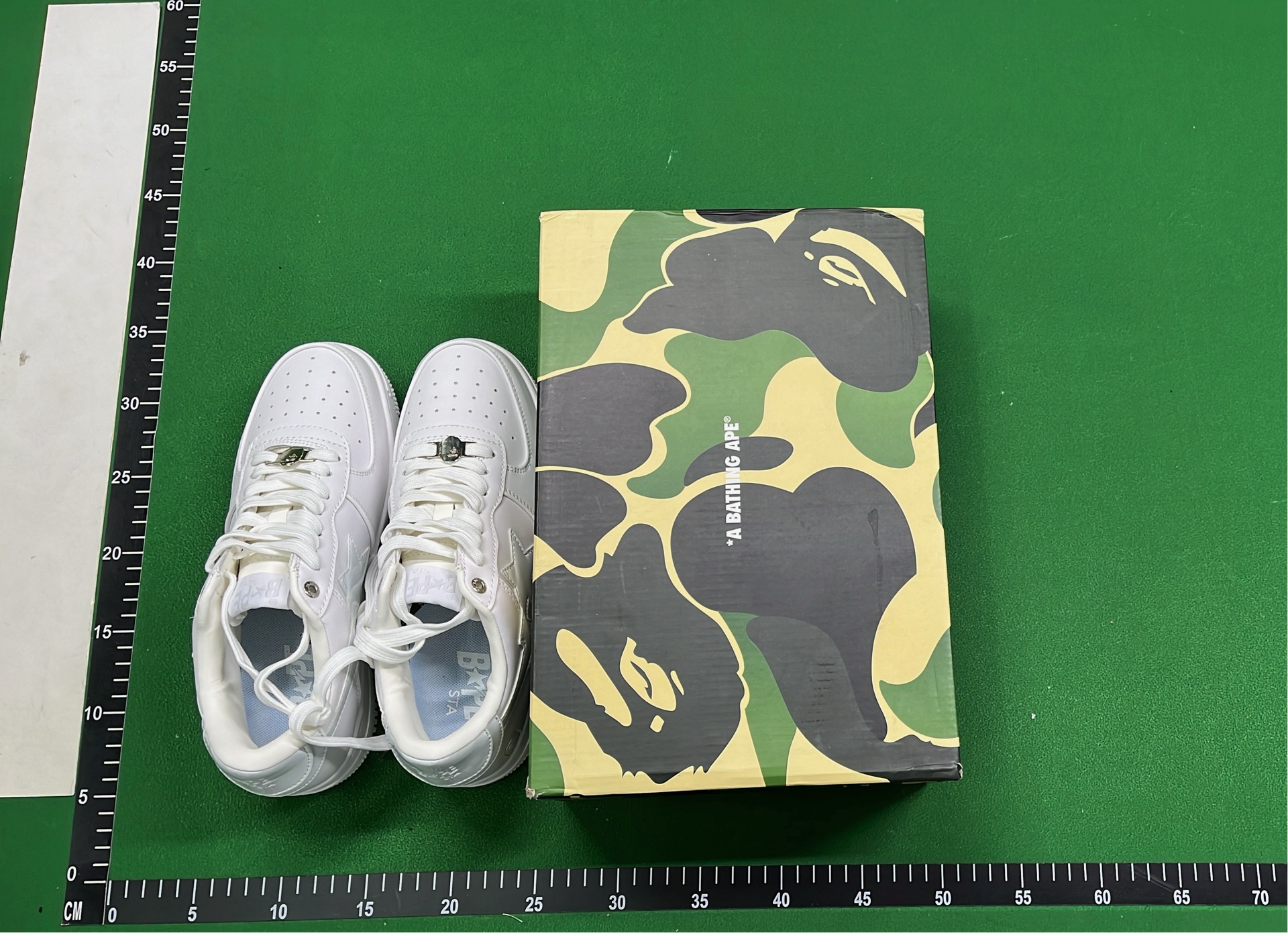 Bape Red Star Sneakers Low Top Patent Leather Men Women Shoes