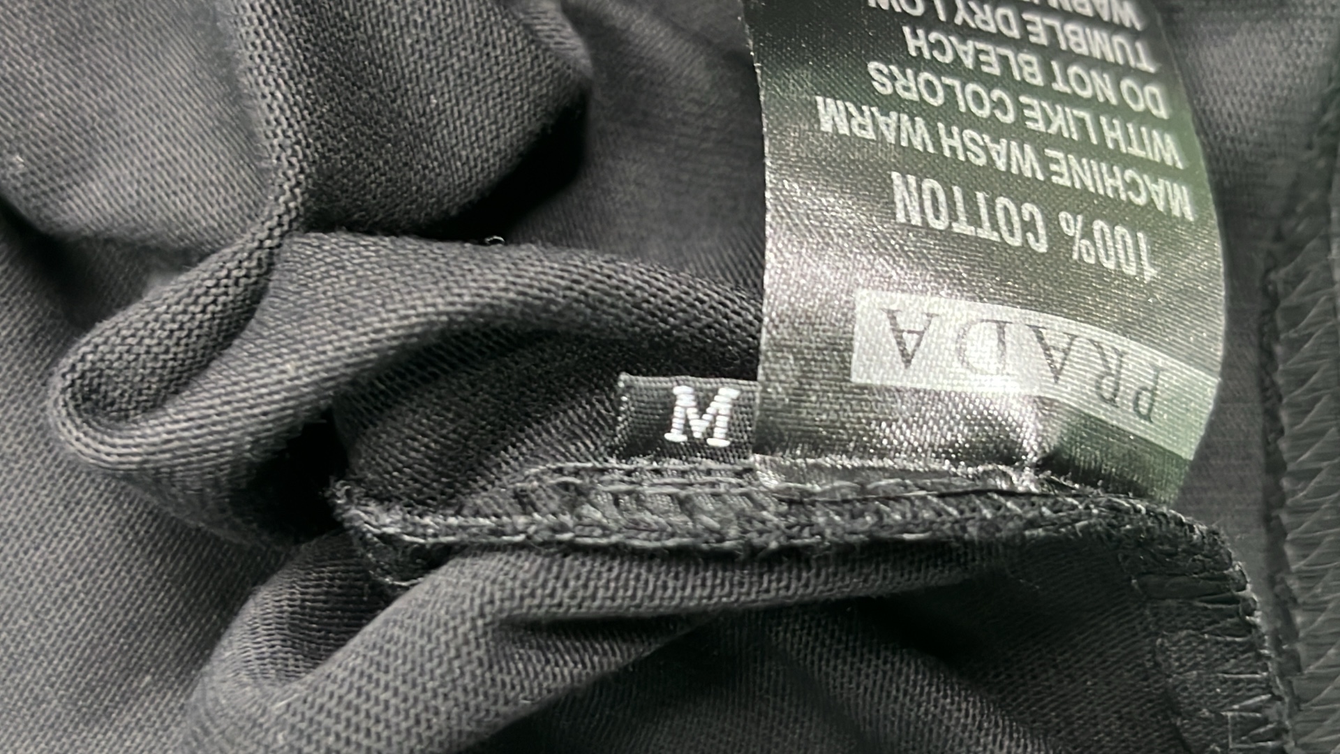 Prada Milano Black T-Shirt with Rope Logo Design