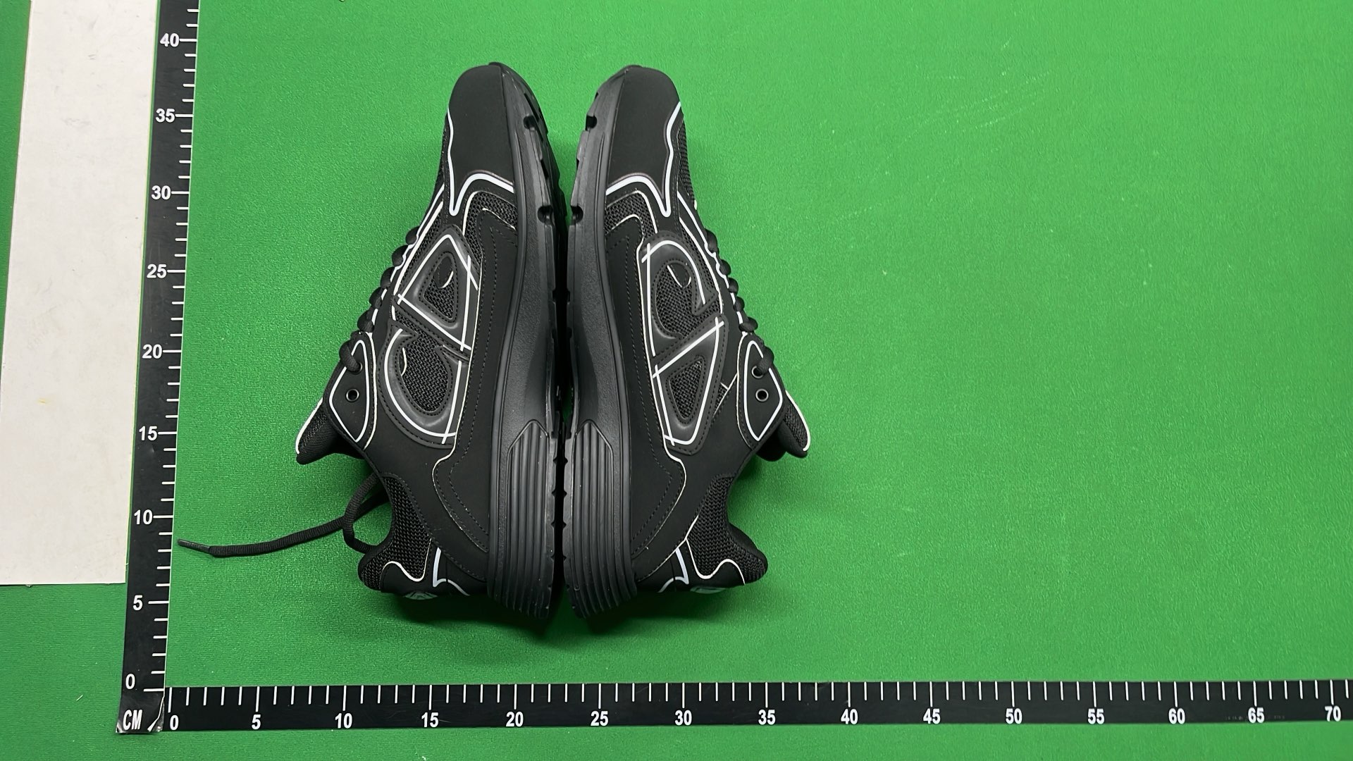 Dior Men's Sneakers - Black, White, Orange & Blue Athletic Shoes