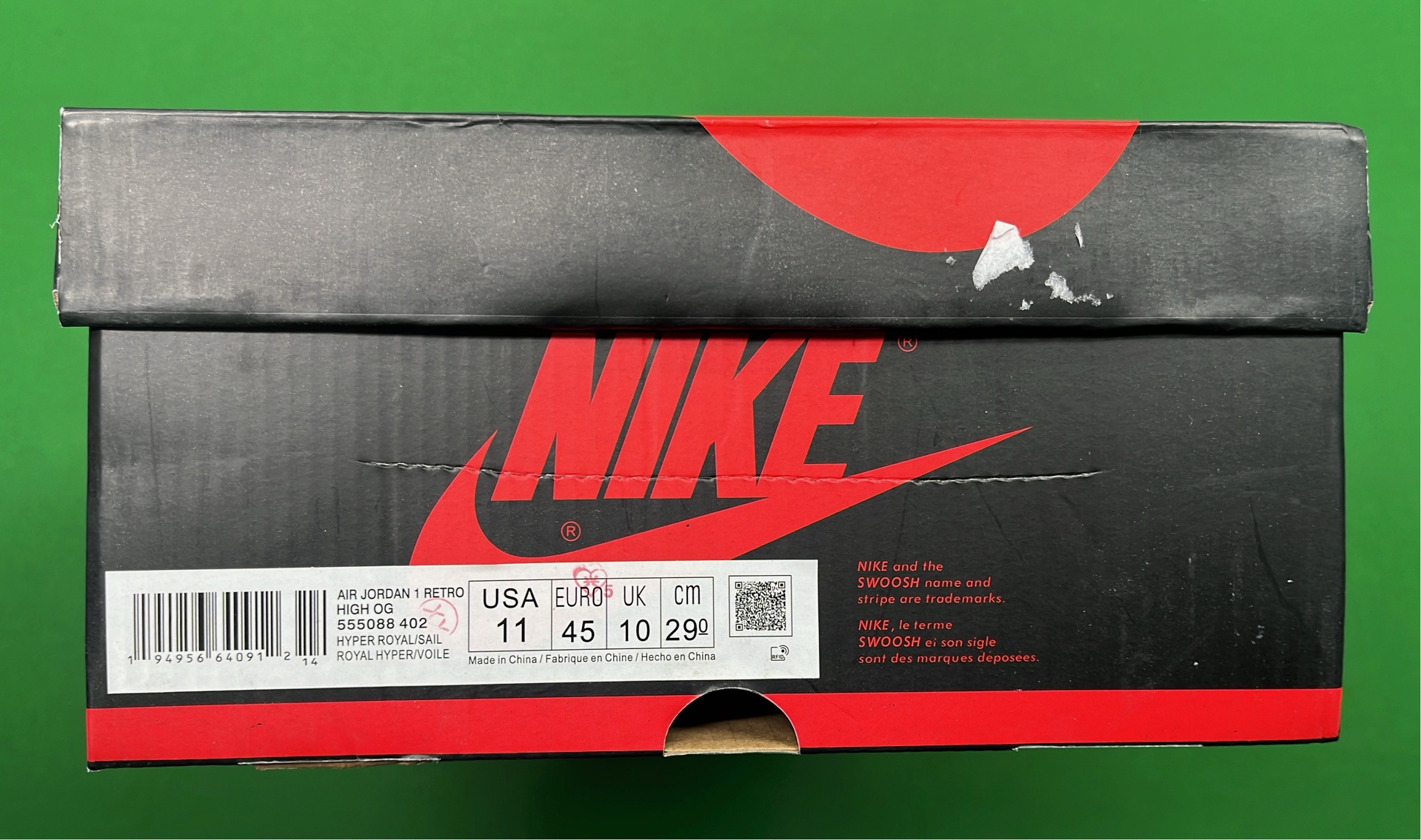 Air Jordan 1 High Blue Denim Edition Sneakers