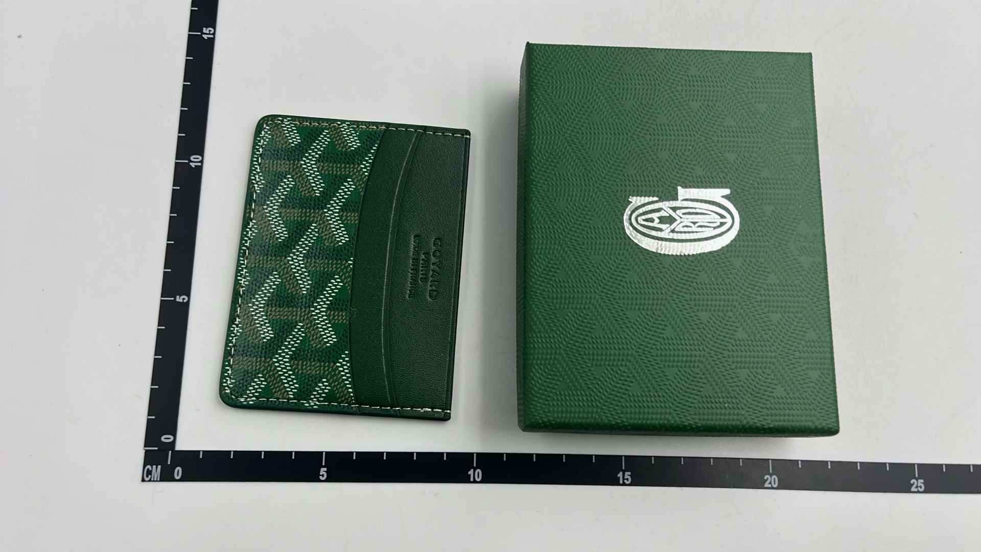 Goyard Orange Card Holder with Monogram Pattern