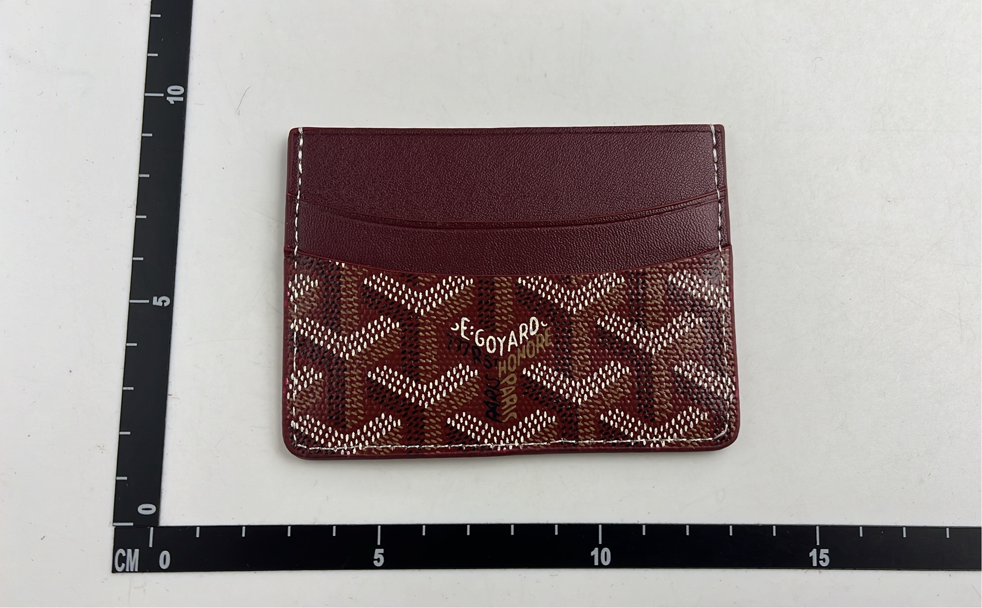 Goyard Orange Card Holder with Monogram Pattern