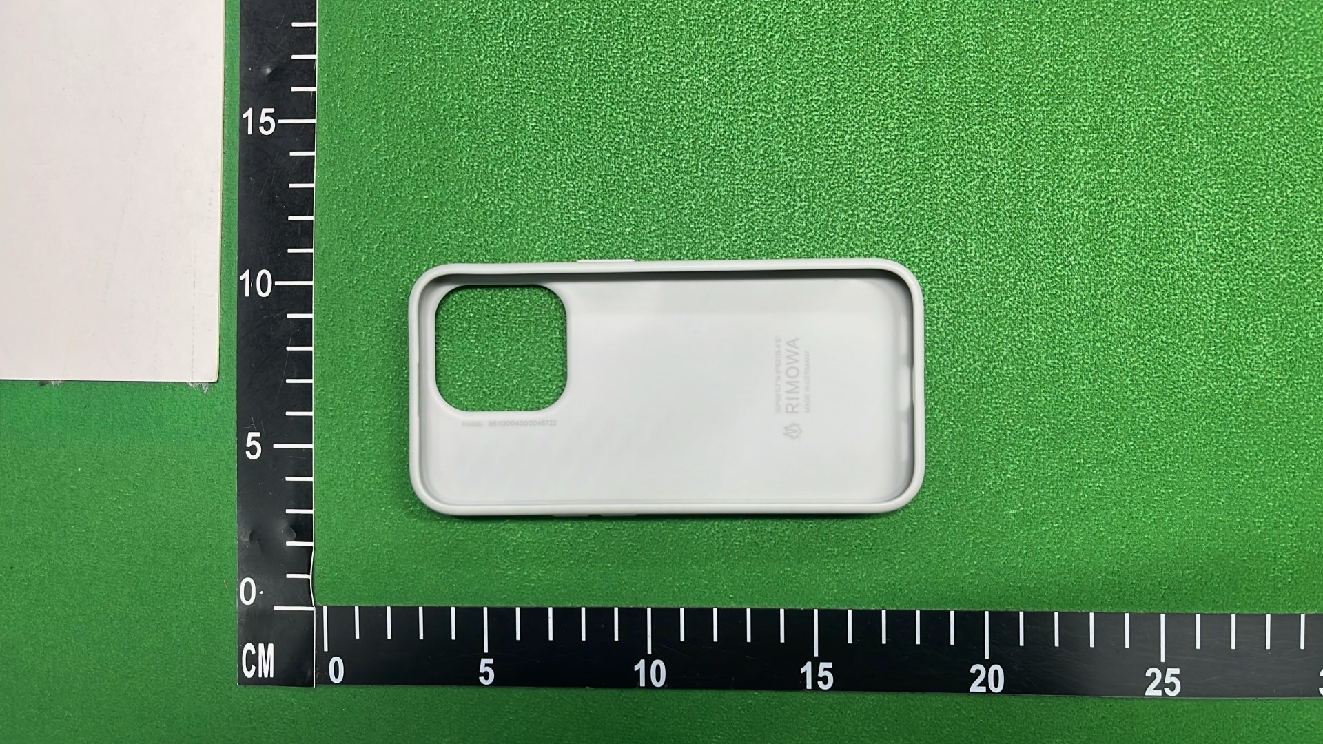 Purple iPhone Case with Vertical Stripes and Camera Cutout