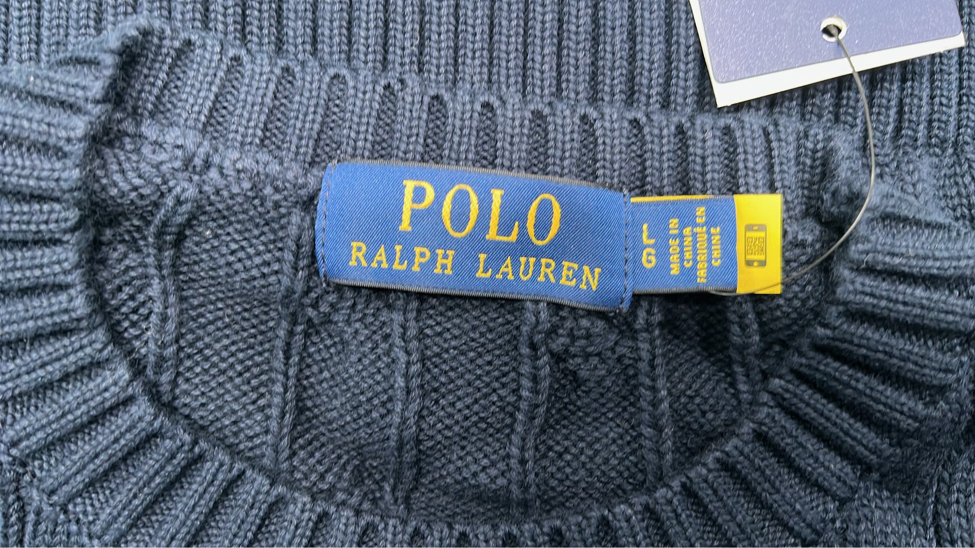 Men's Camel Cable Knit Sweater - Classic Crew Neck