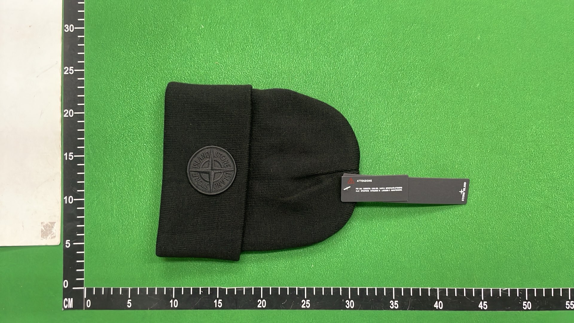 Stone Island White Beanie Hat with Logo Patch