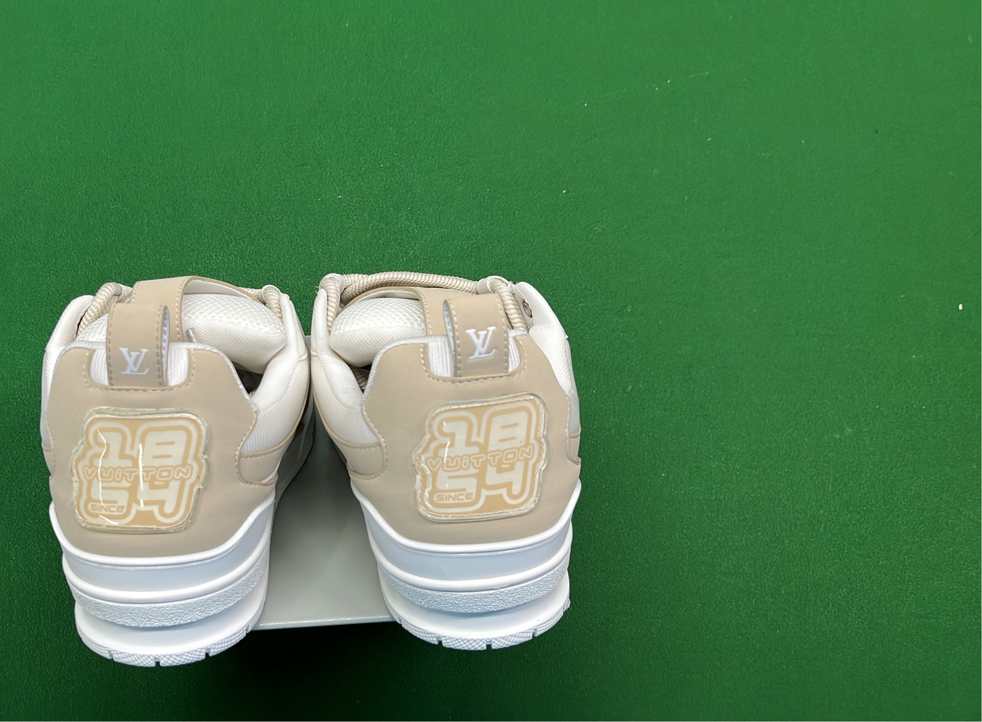 LV Purple Denim Sneakers with Flower Logo