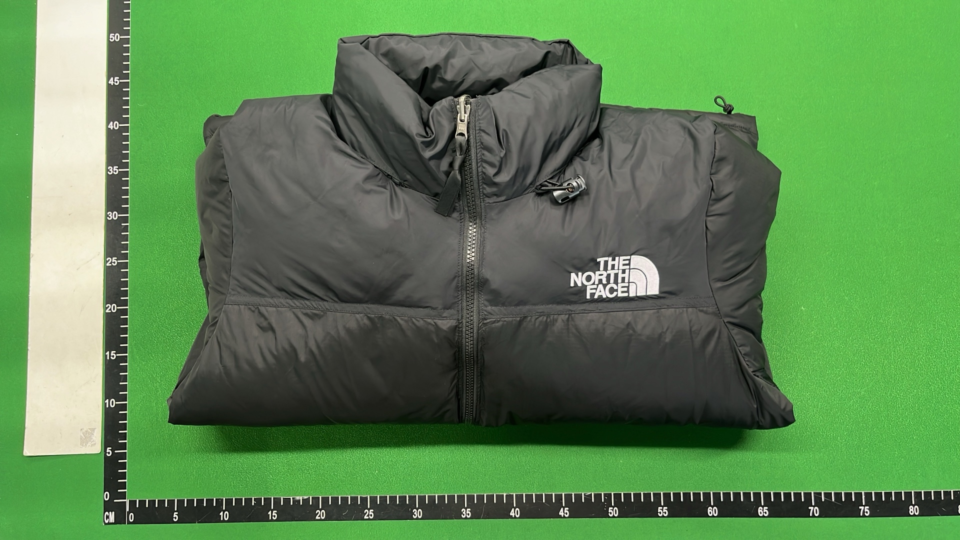 The North Face Light Blue and Black Puffer Jacket
