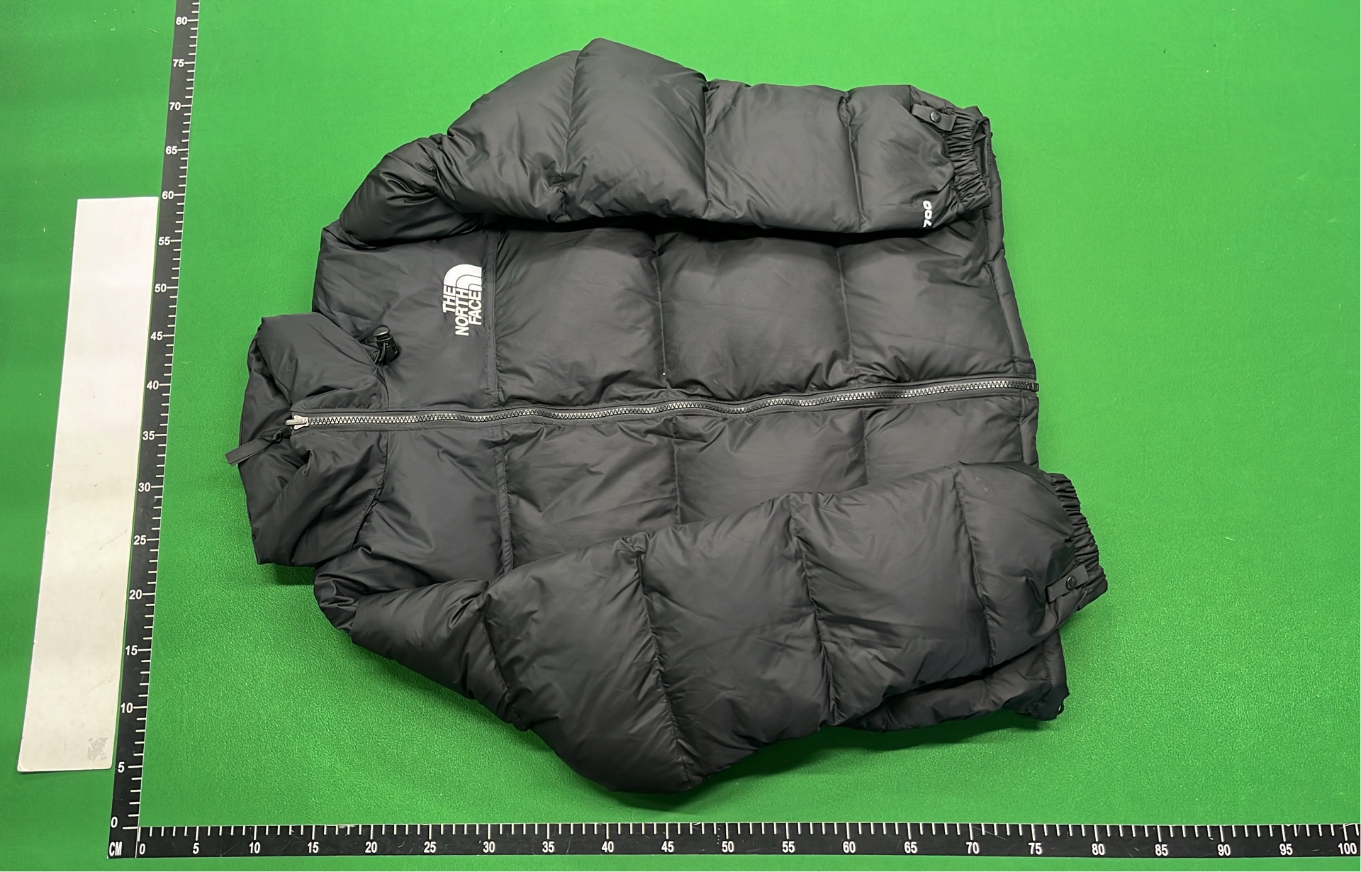The North Face Light Blue and Black Puffer Jacket