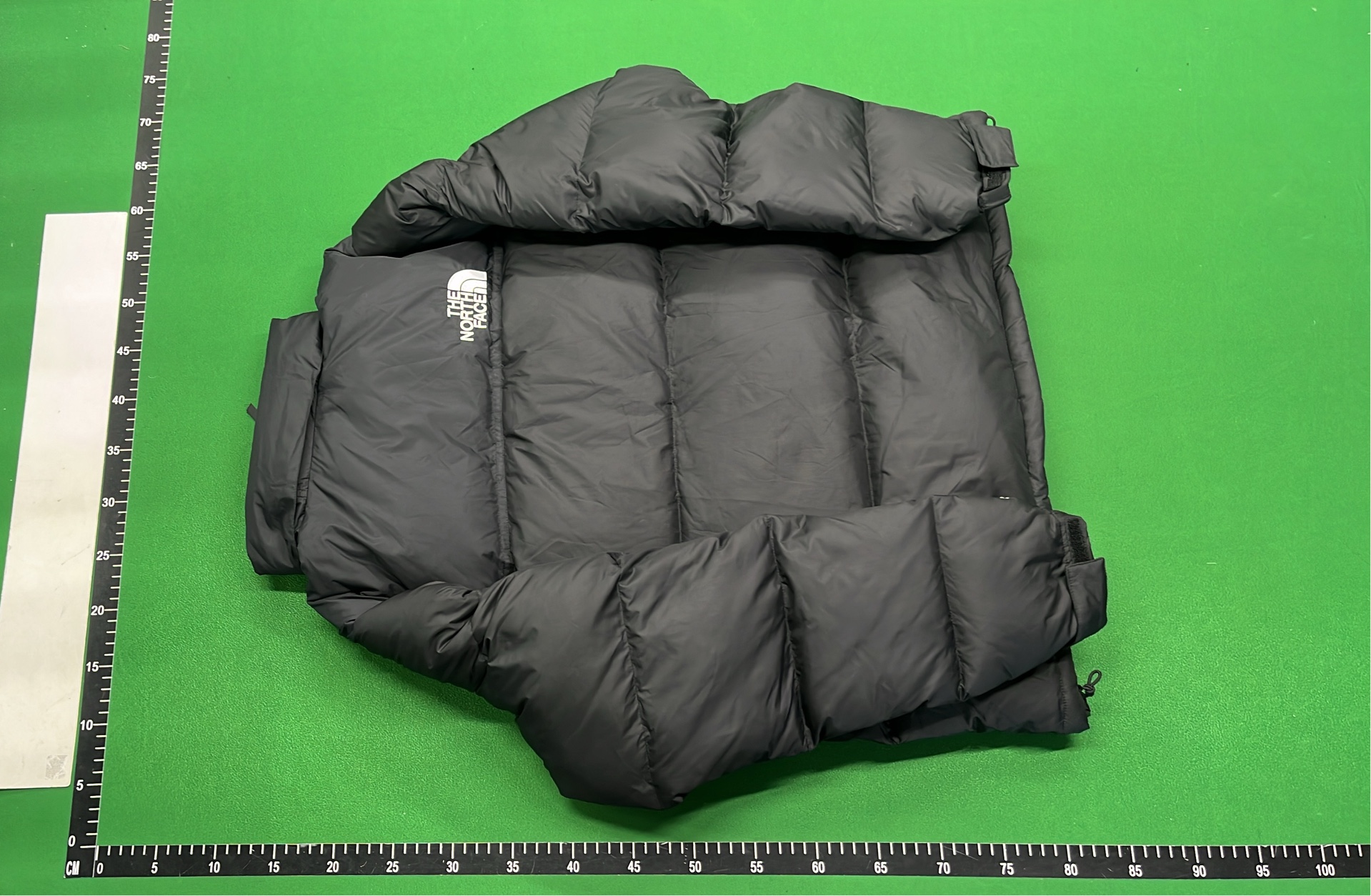 The North Face Light Blue and Black Puffer Jacket