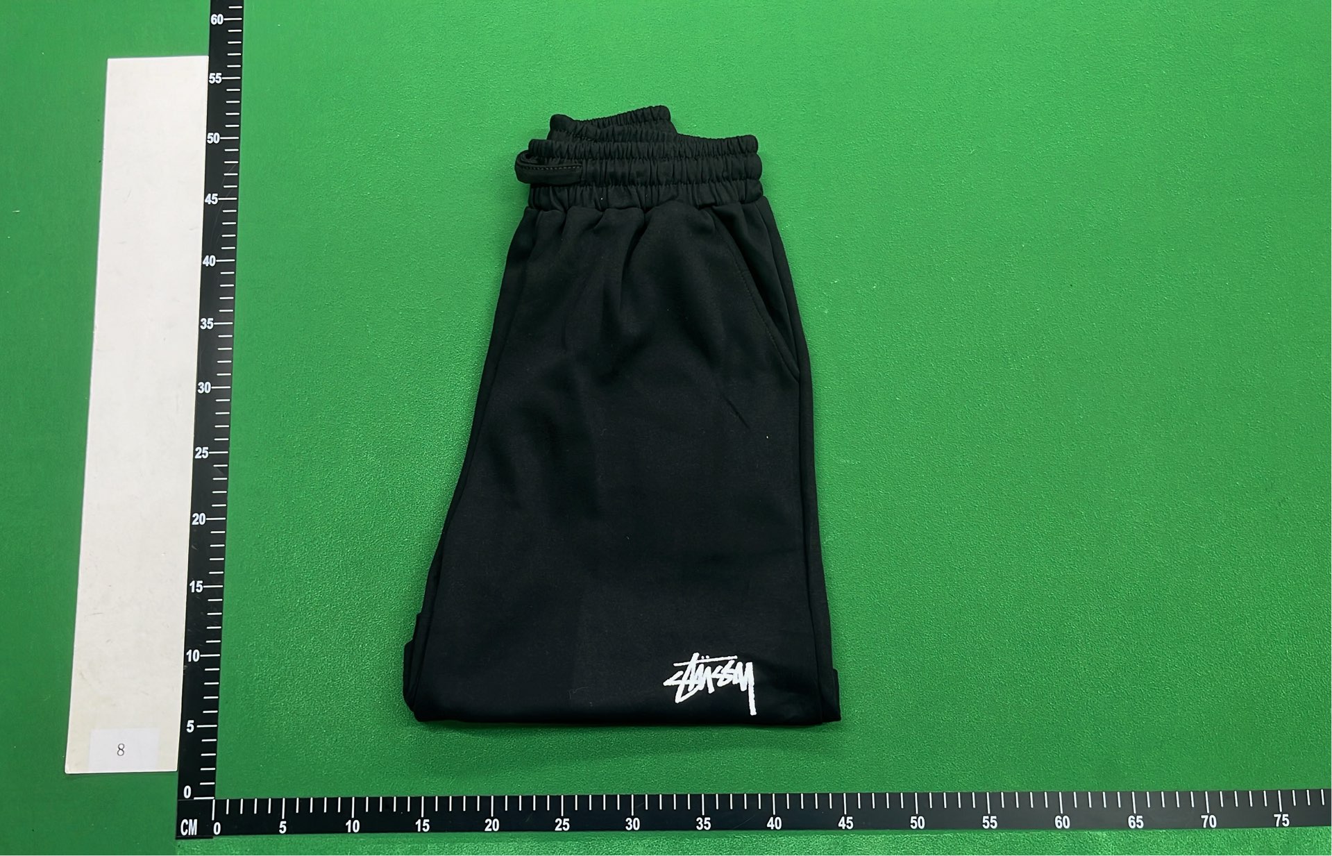 Stussy Black Drawstring Shorts with Logo