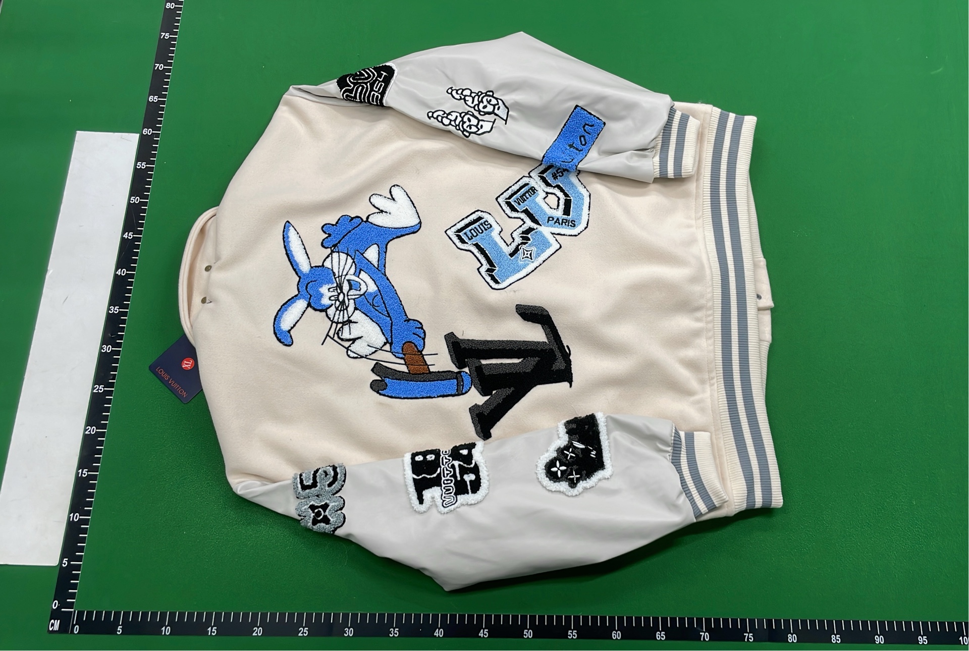 LV Monogram Embroidered Jacket and Pants Set