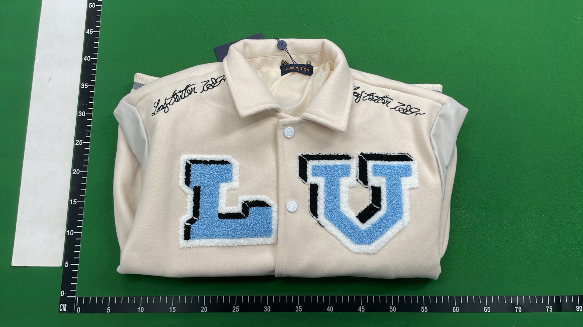 LV Monogram Embroidered Jacket and Pants Set
