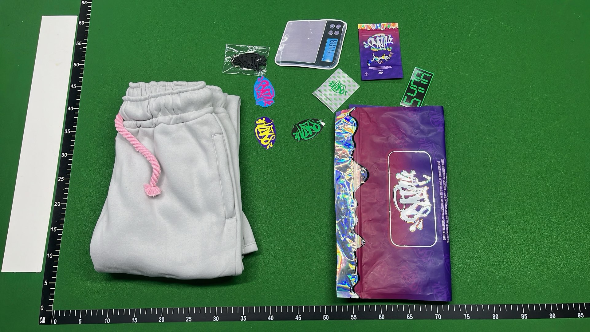 SYNA Grey Hoodie & Pants Set with Pink Logo