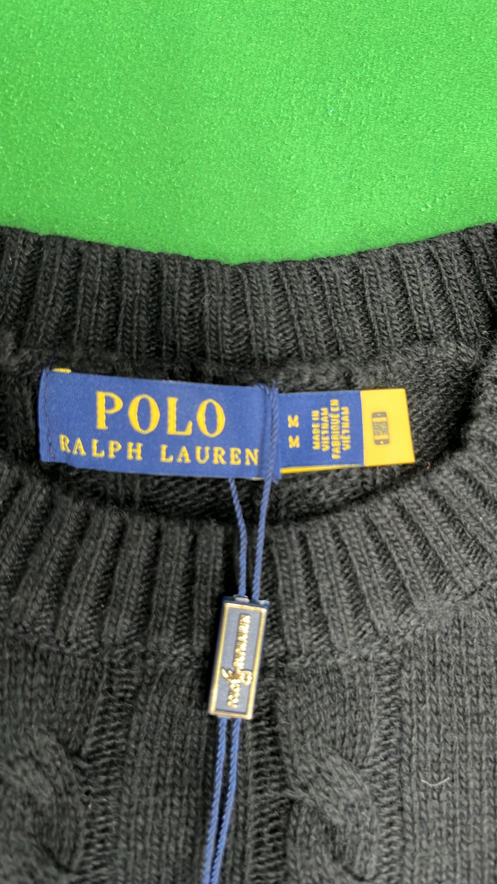 Light Blue Cable Knit Sweater for Men