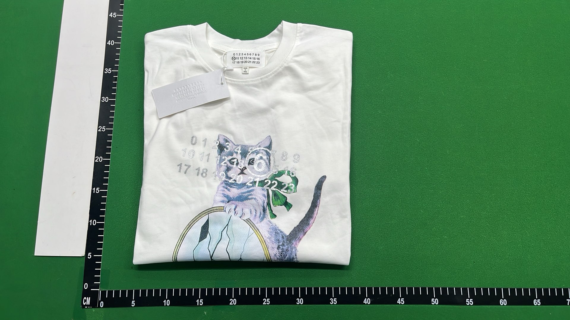 Cute Cat T-Shirt with Cracked Mirror Design
