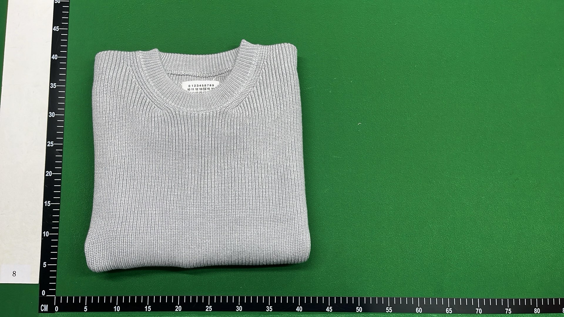 Men's Ribbed Knit Crewneck Sweater in Dark Gray