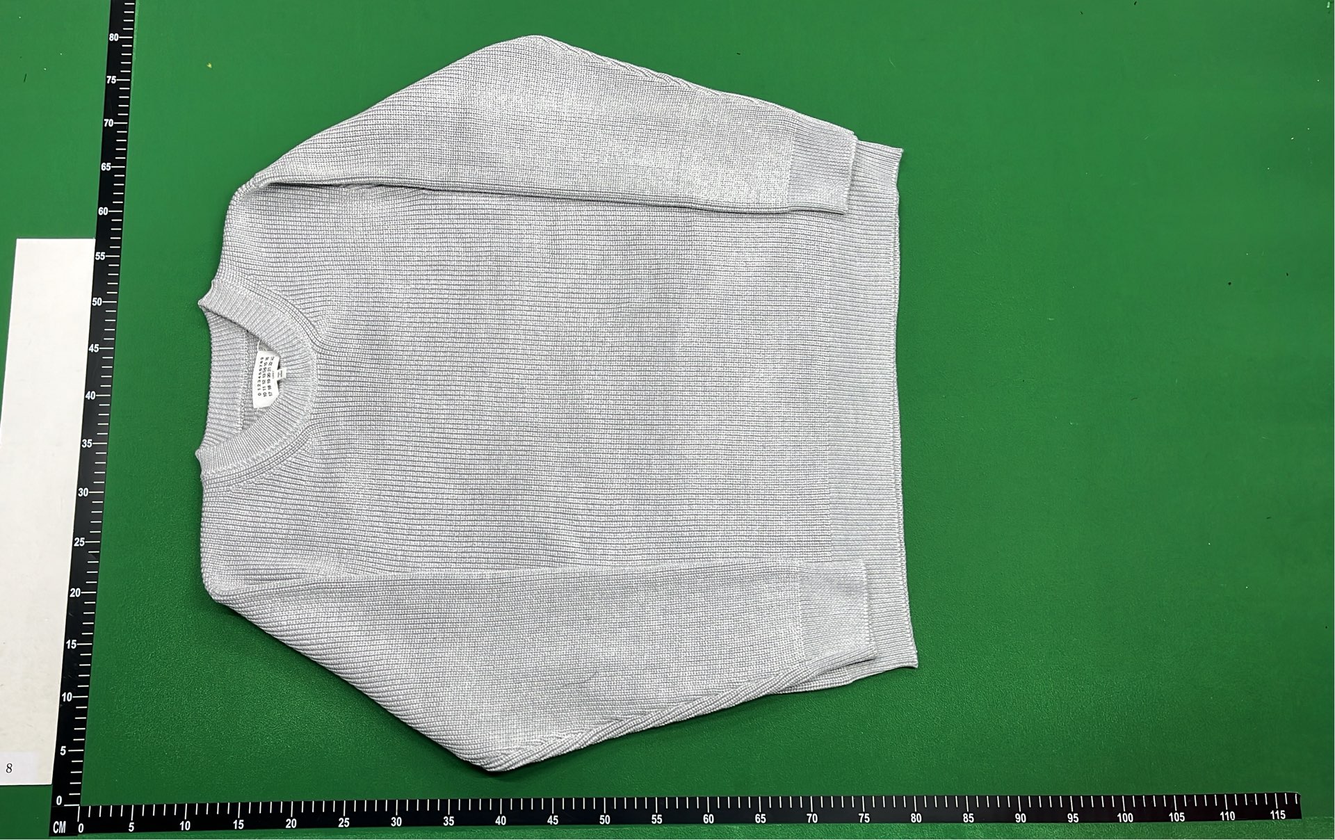 Men's Ribbed Knit Crewneck Sweater in Dark Gray