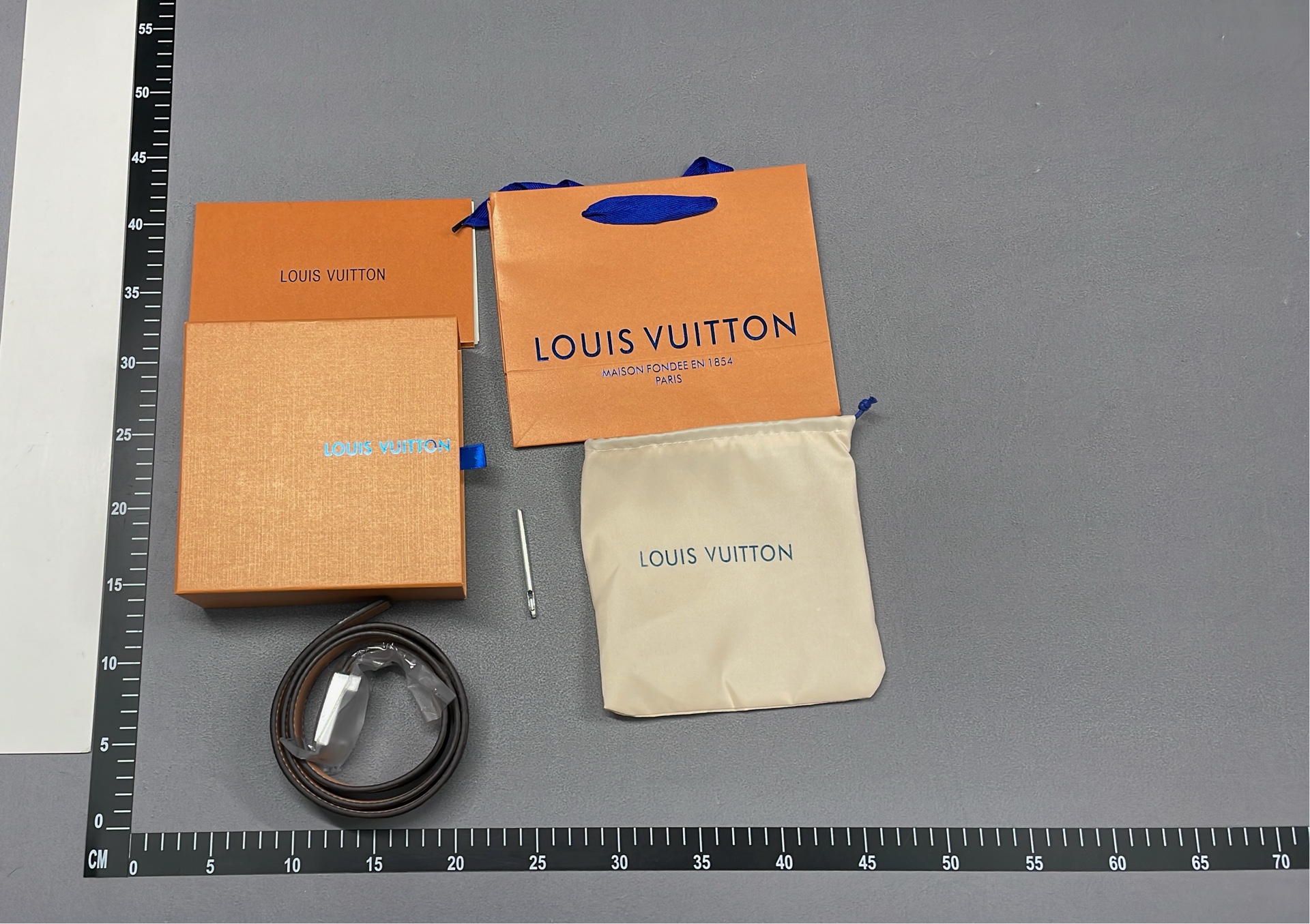 LV Damier Canvas Belt with H Buckle