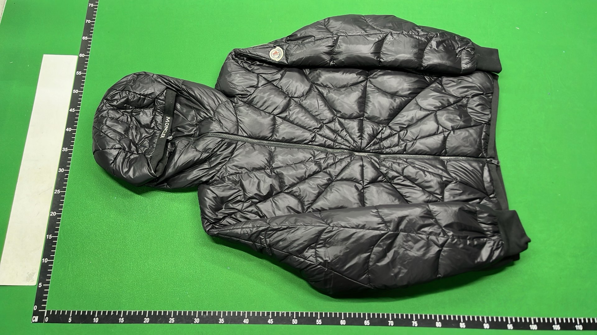 Moncler Black Quilted Down Jacket with Hood