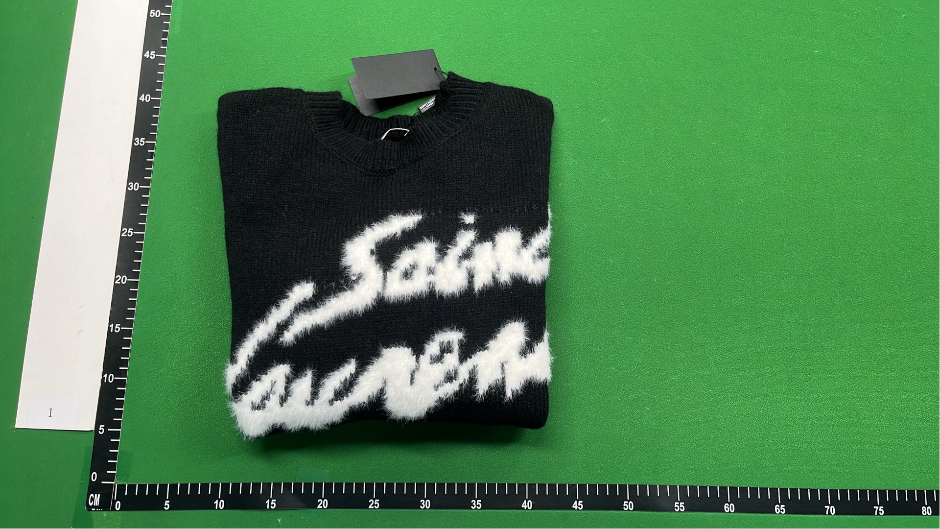 Saint Laurent Black Knit Sweater with Logo