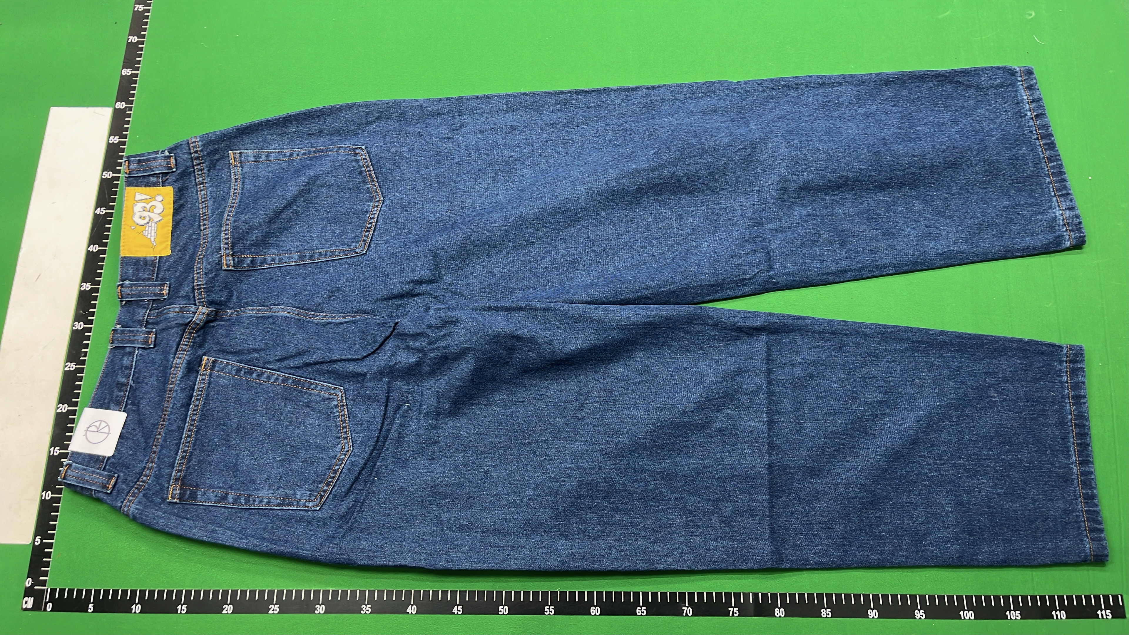 Light Blue Denim Jeans with Embroidered Pocket Detail