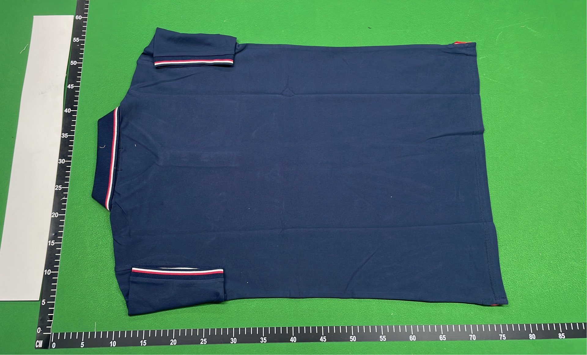 Moncler White Polo Shirt with Red and Blue Trim