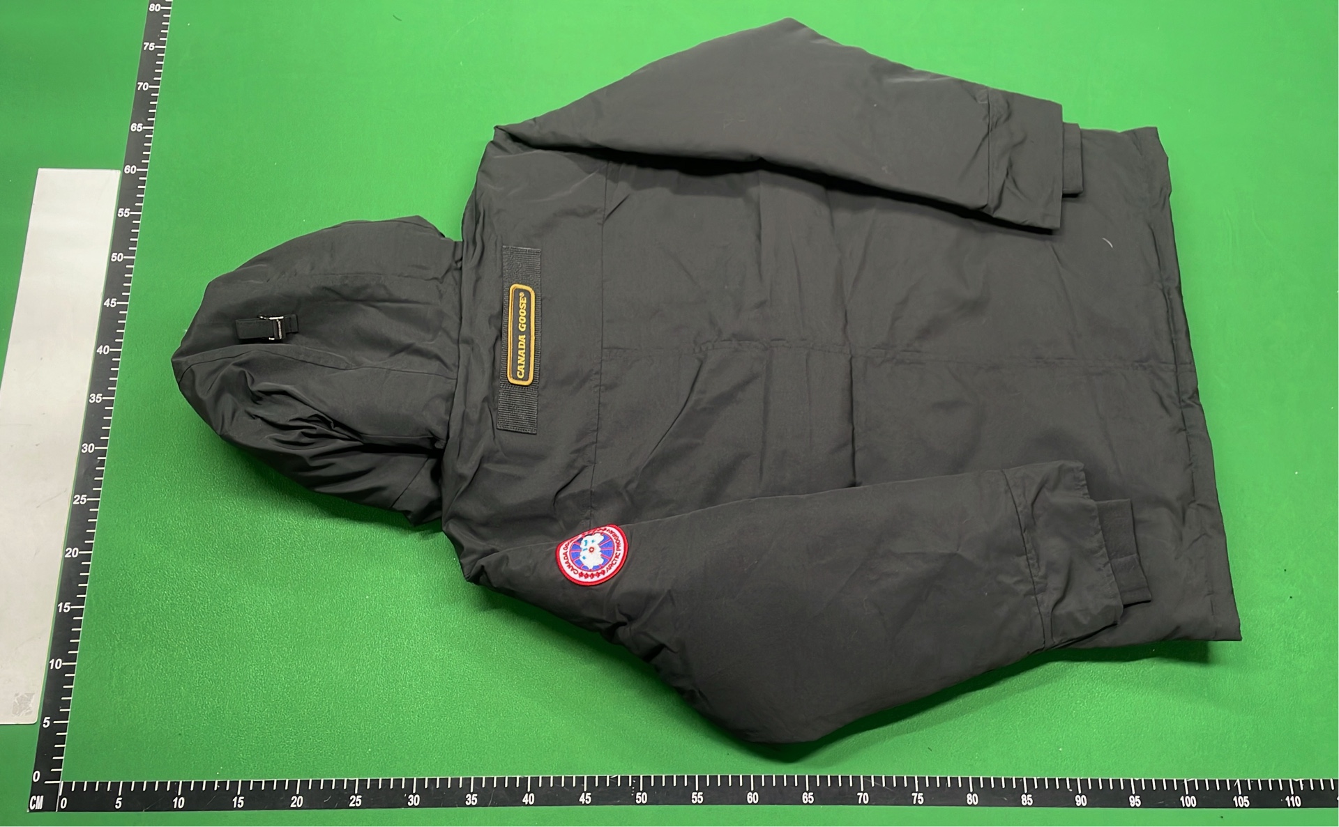 Canada Goose Gray Parka Jacket with Hood and Logo Patch