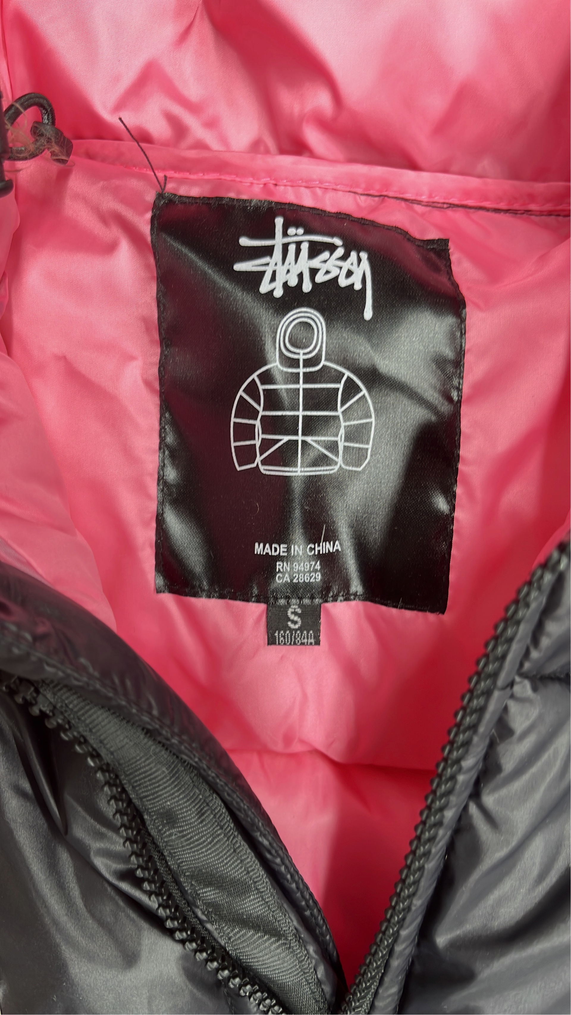 Stussy Puffer Jacket with Hood