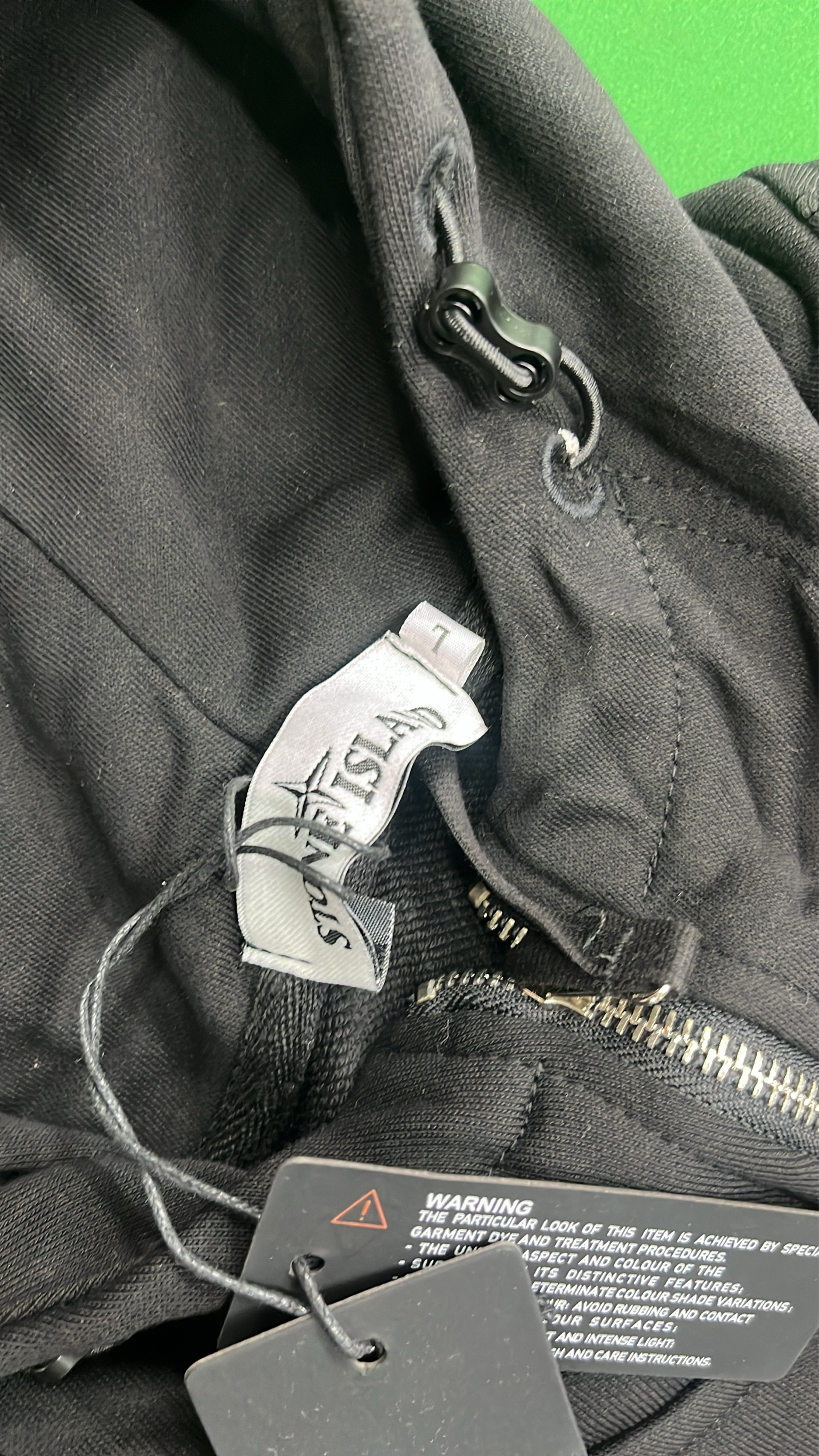 Black Zip-Up Hoodie with Front Pockets and Silver Zippers