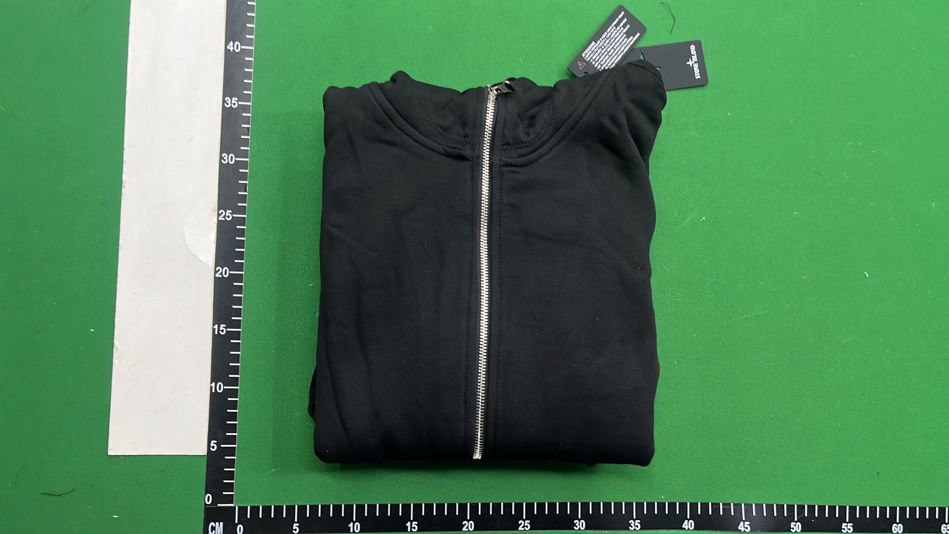 Black Zip-Up Hoodie with Front Pockets and Silver Zippers