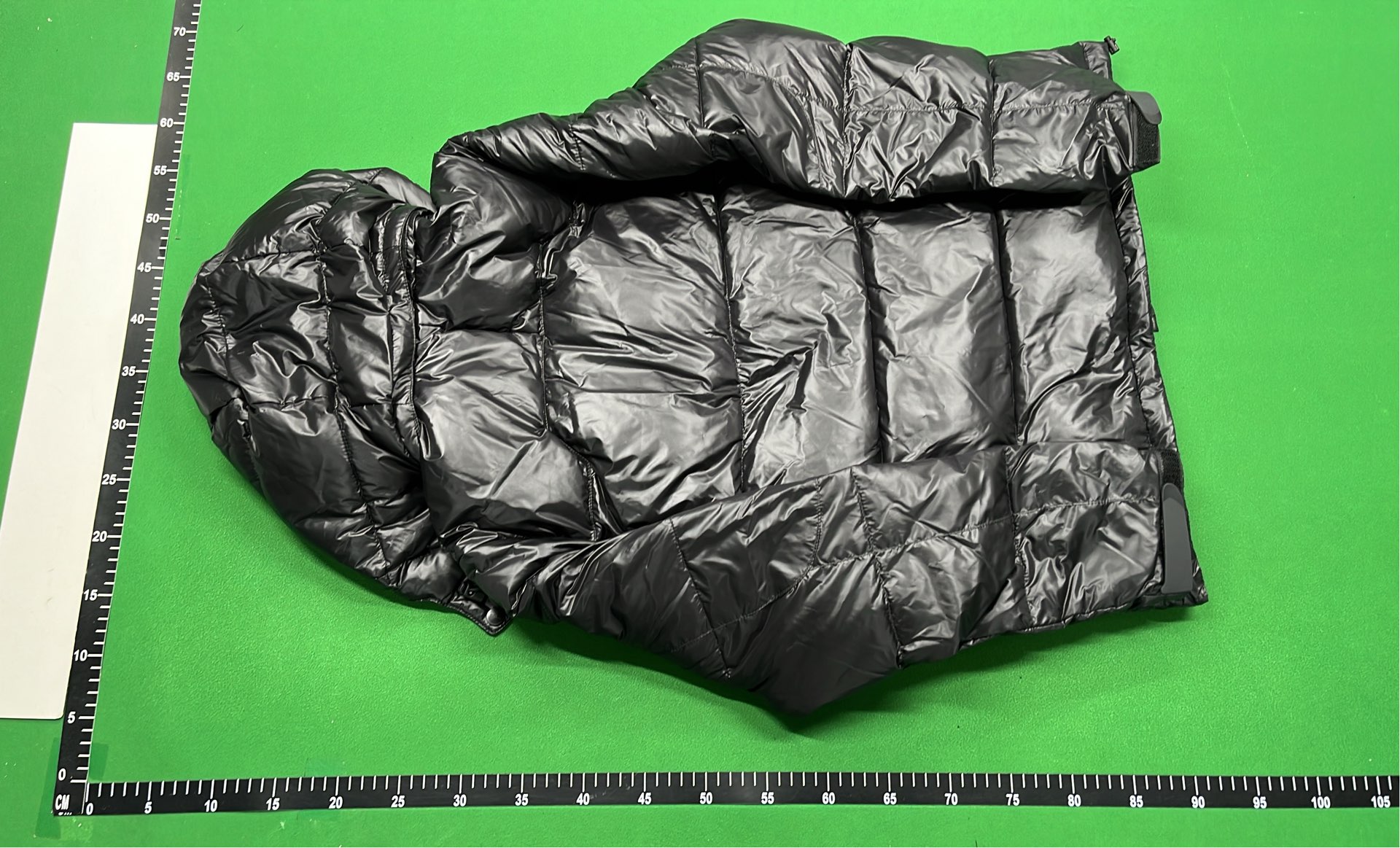 Black Down Puffer Jacket with Red Pony Logo