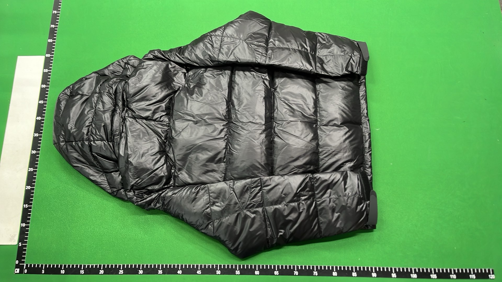 Black Down Puffer Jacket with Red Pony Logo