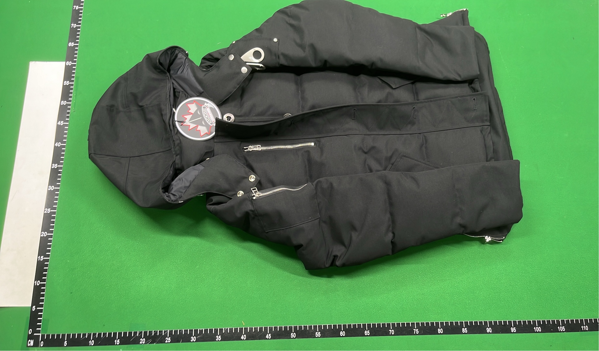 Moncler Navy Blue Puffer Jacket with Fur Hood