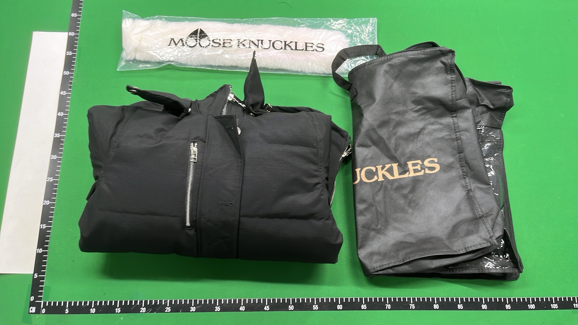 Moncler Navy Blue Puffer Jacket with Fur Hood