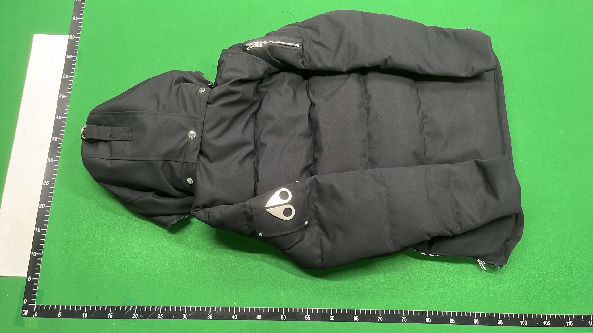 Moncler Navy Blue Puffer Jacket with Fur Hood