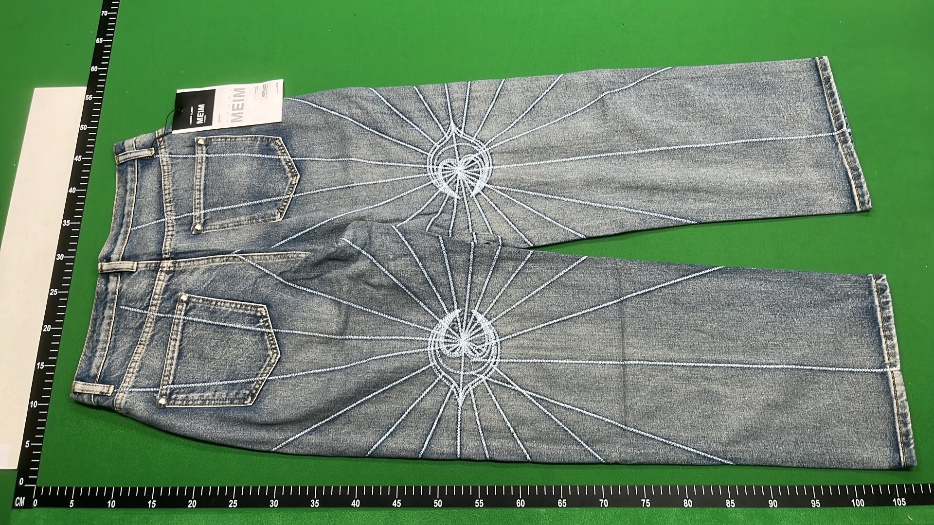 Starburst Design Denim Pants for Men