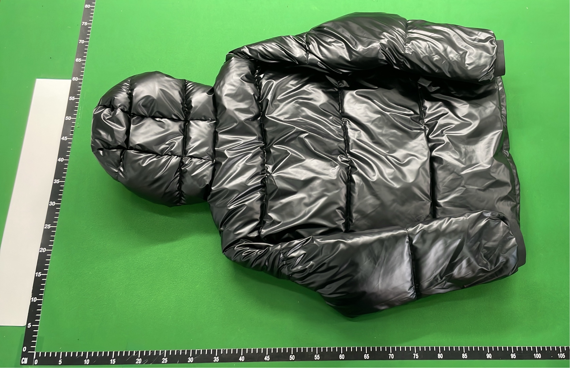 Prada Black Puffer Jacket with Hood and Red Logo