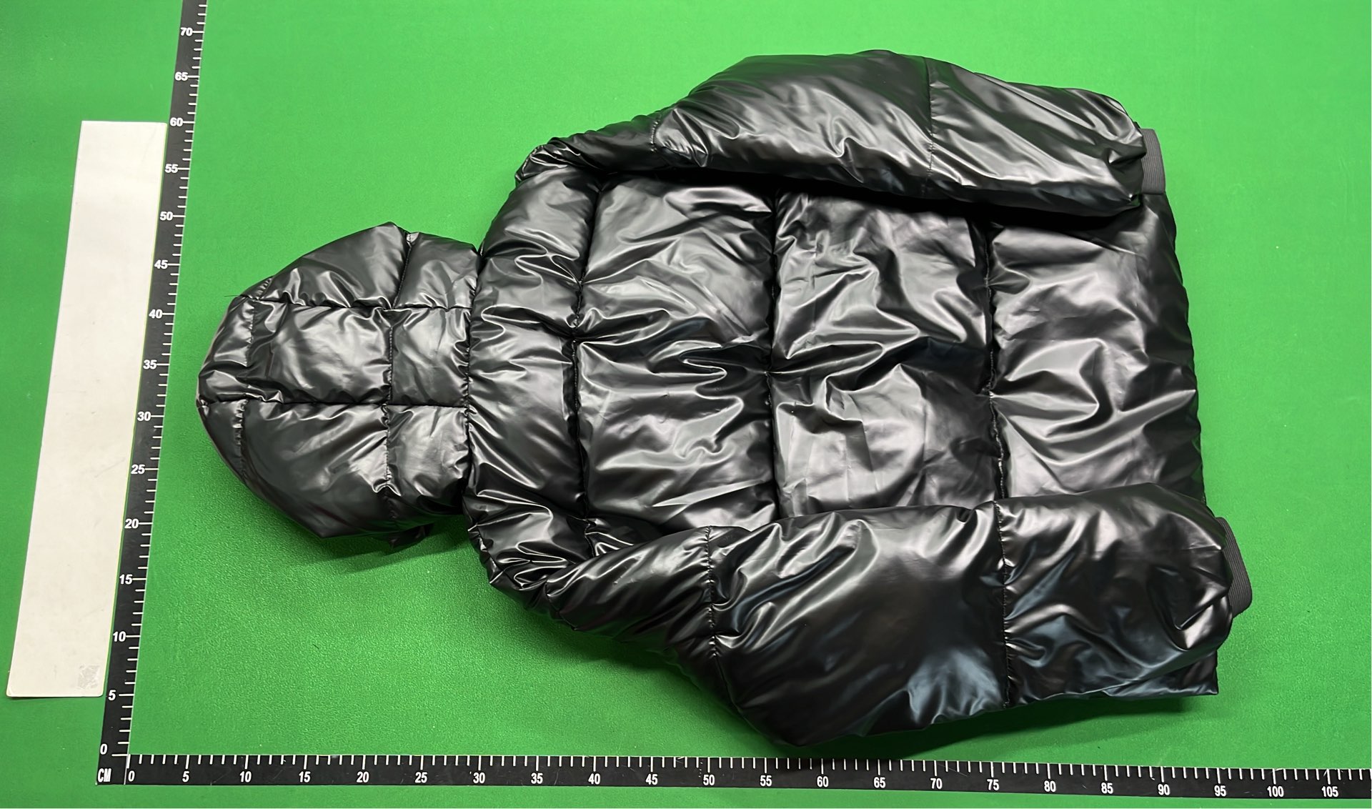 Prada Black Puffer Jacket with Hood and Red Logo