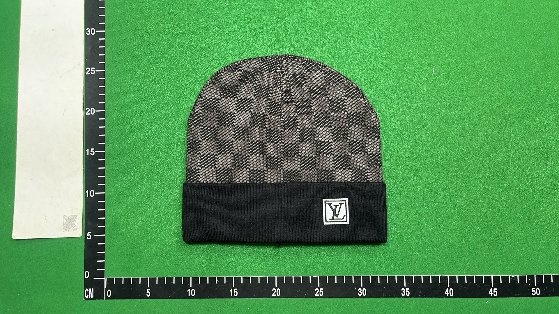 201# Blue Knit Beanie Hat with Logo Dust Bag