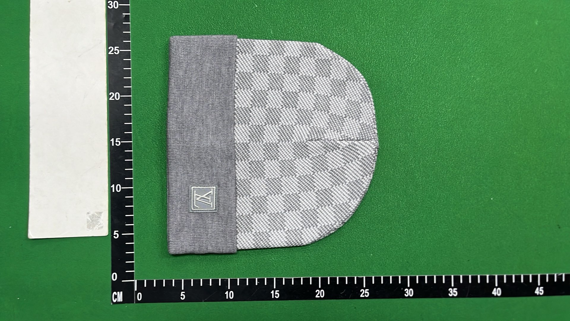 201# Blue Knit Beanie Hat with Logo Dust Bag