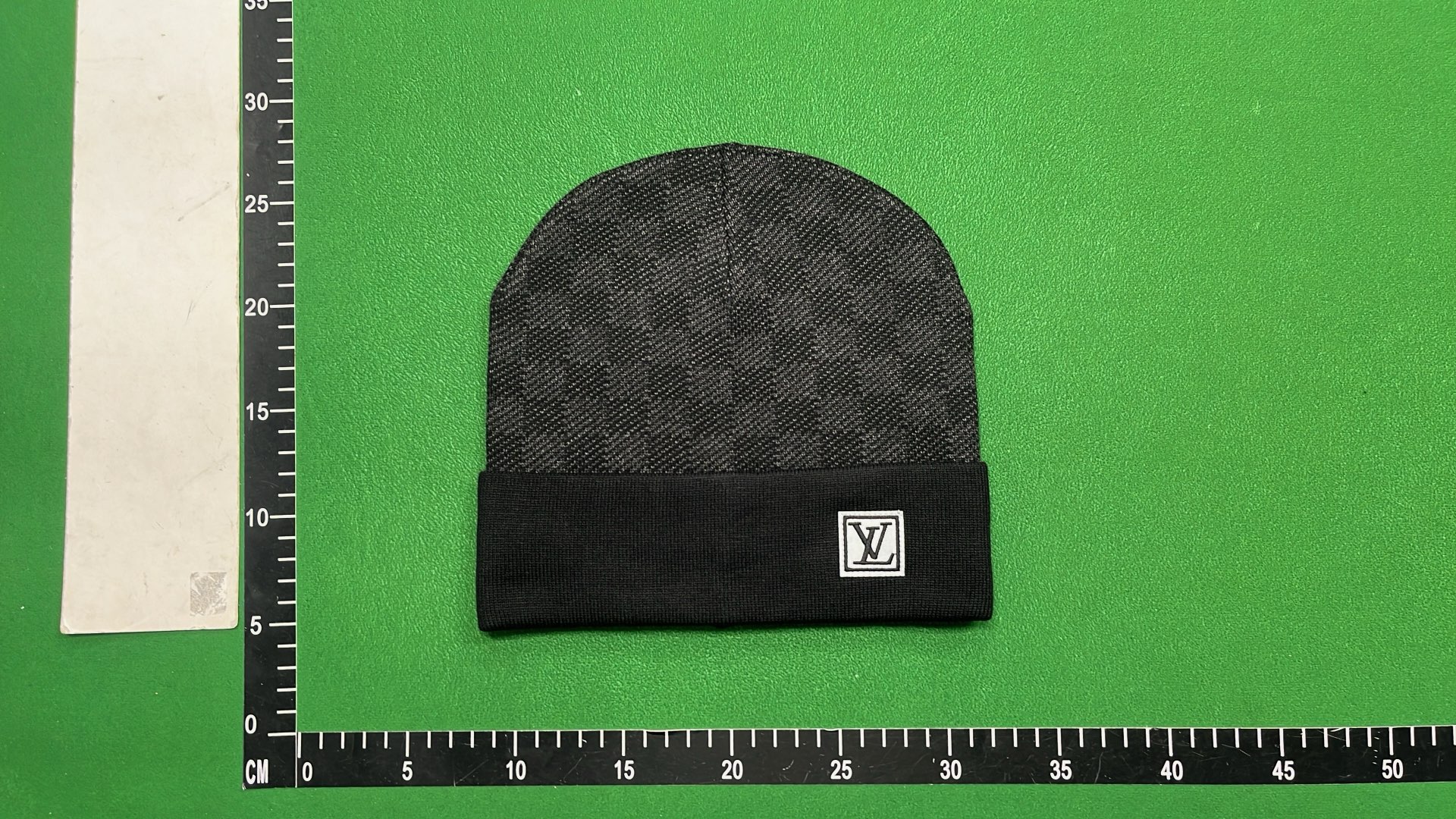 201# Blue Knit Beanie Hat with Logo Dust Bag