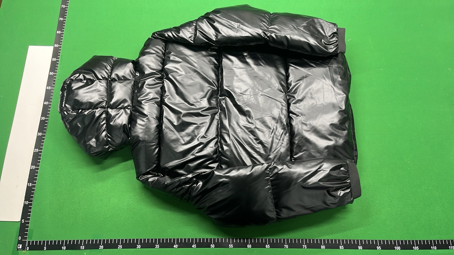 Prada Black Puffer Jacket with Hood and Logo Patch