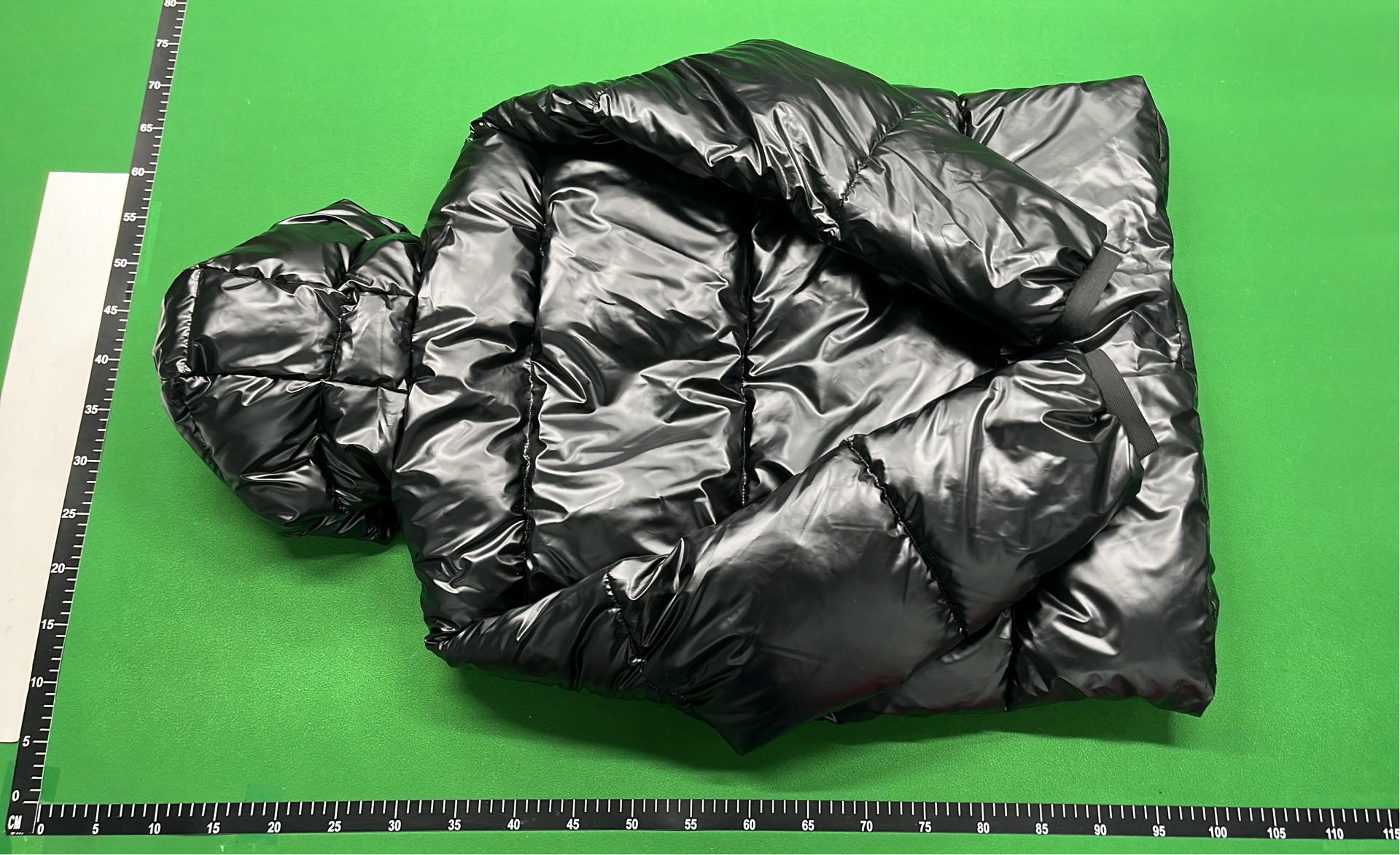 Prada Black Puffer Jacket with Hood and Logo Patch