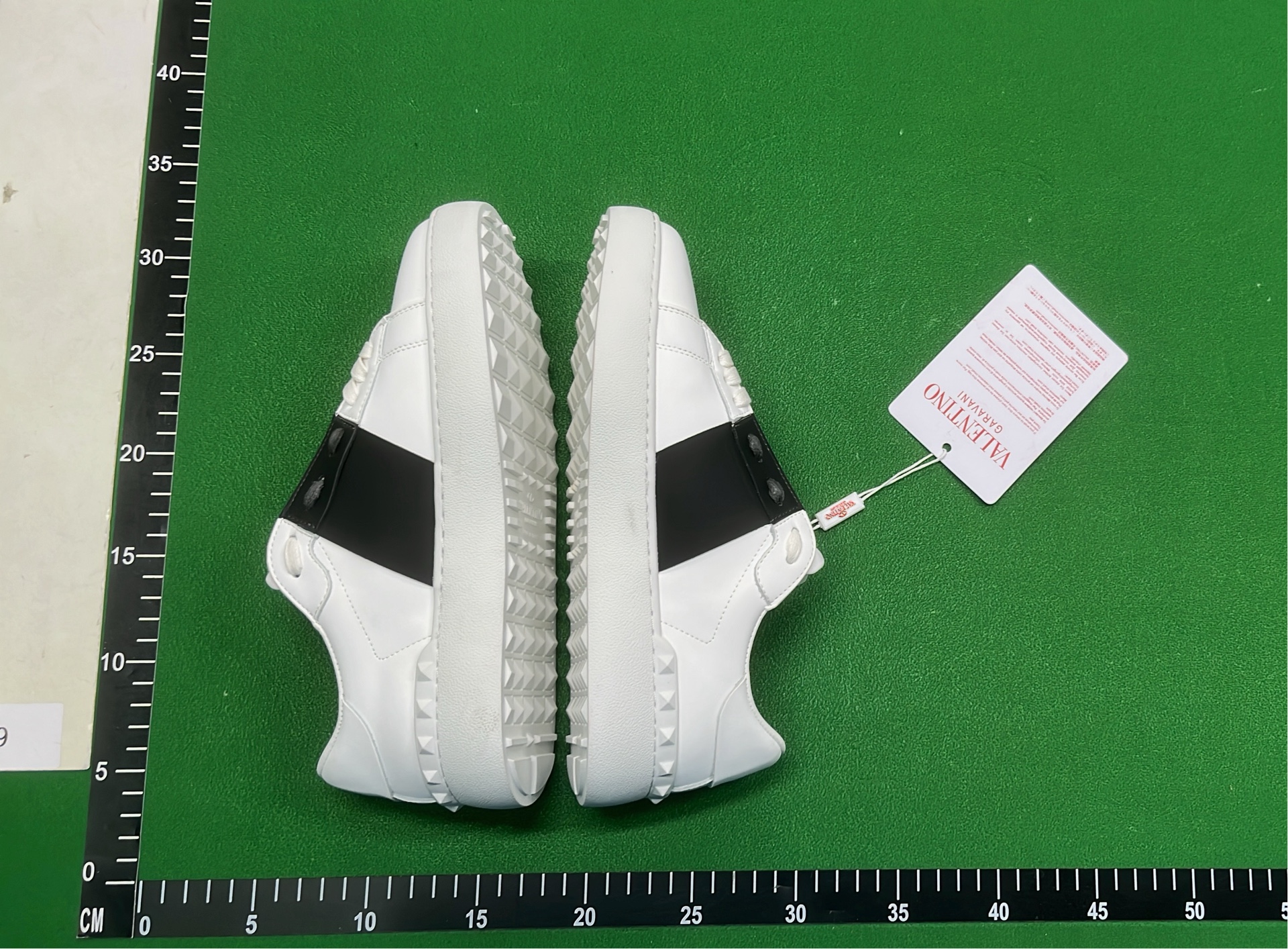 White Leather Sneakers with Pink Studs